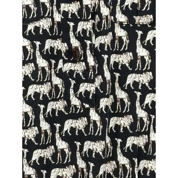 Diane Von Furstenburg Opal Jungle Animal Print Silk Button Front Romper Size 6‎ - Picture 5 of 15